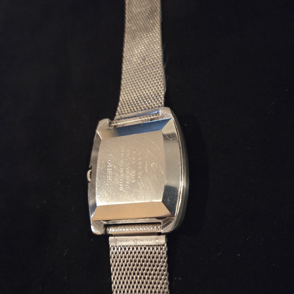 Vintage Seiko 6106-5419 Steel TV Dial Blue Men’s Watch 17 Jewels Automatic Water - Picture 7 of 9